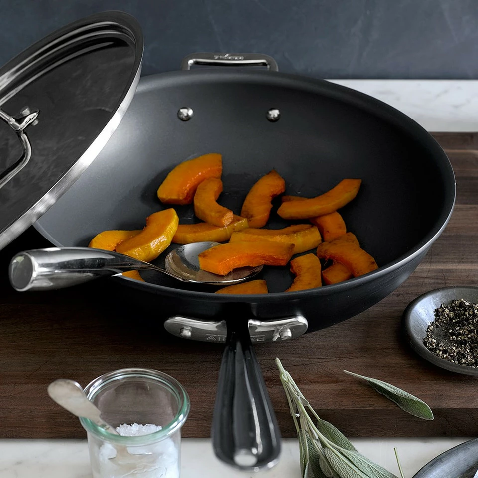 All-Clad NS1 Nonstick Induction Chef's Pan with Lid - Image 4