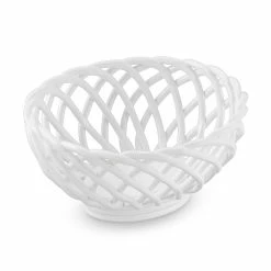 Ceramic Woven Bread Basket