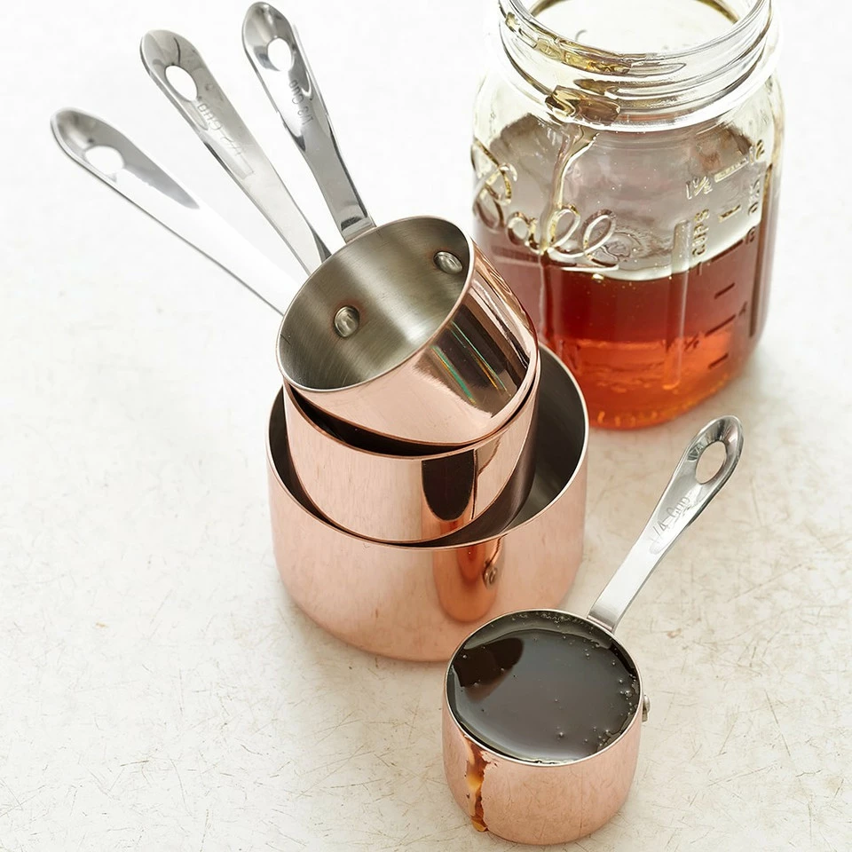 Copper Measuring Cups, Set of 4 - Image 2