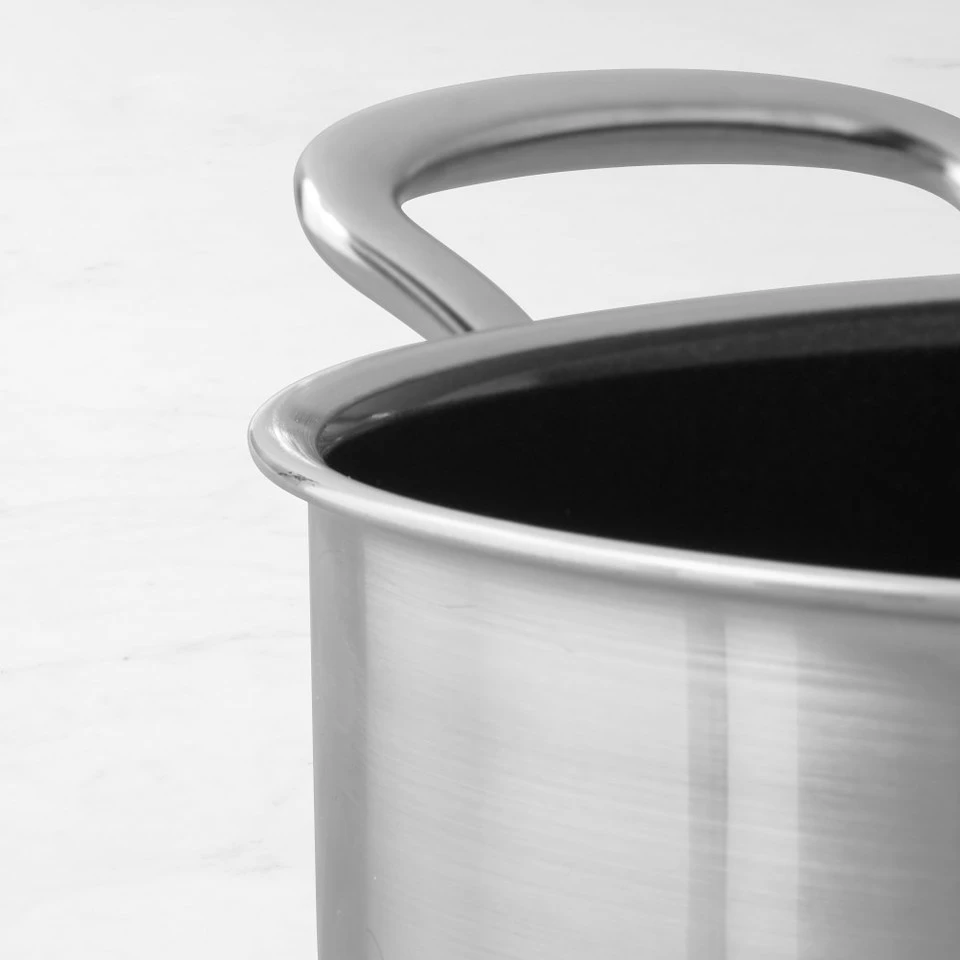 GreenPan™ Premiere Stainless Steel Ceramic Non-Stick Covered Sauté Pan with Helper Handle - Image 4