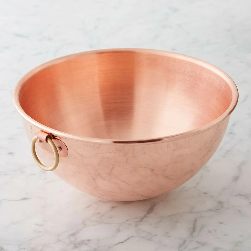 Mauviel Copper Beating Bowl with Loop Handle - Image 2