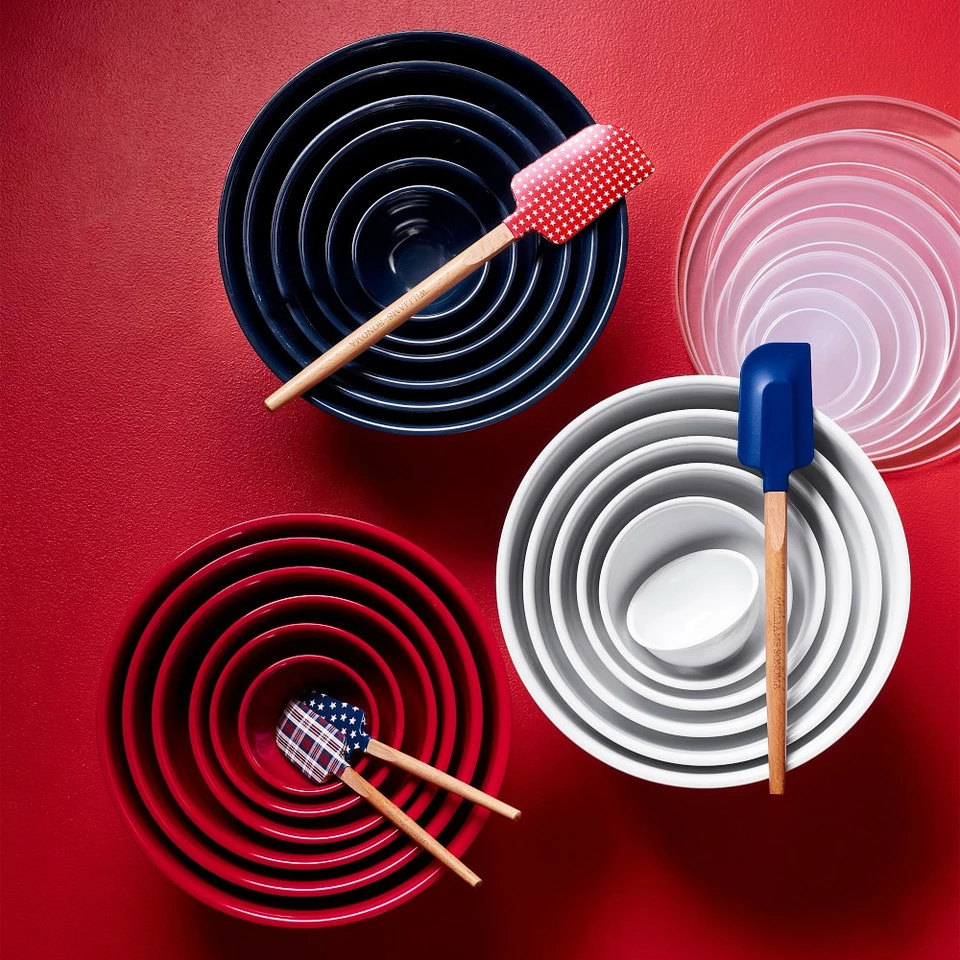 Melamine Mixing Bowls with Lid, Set of 6, Red - Image 9