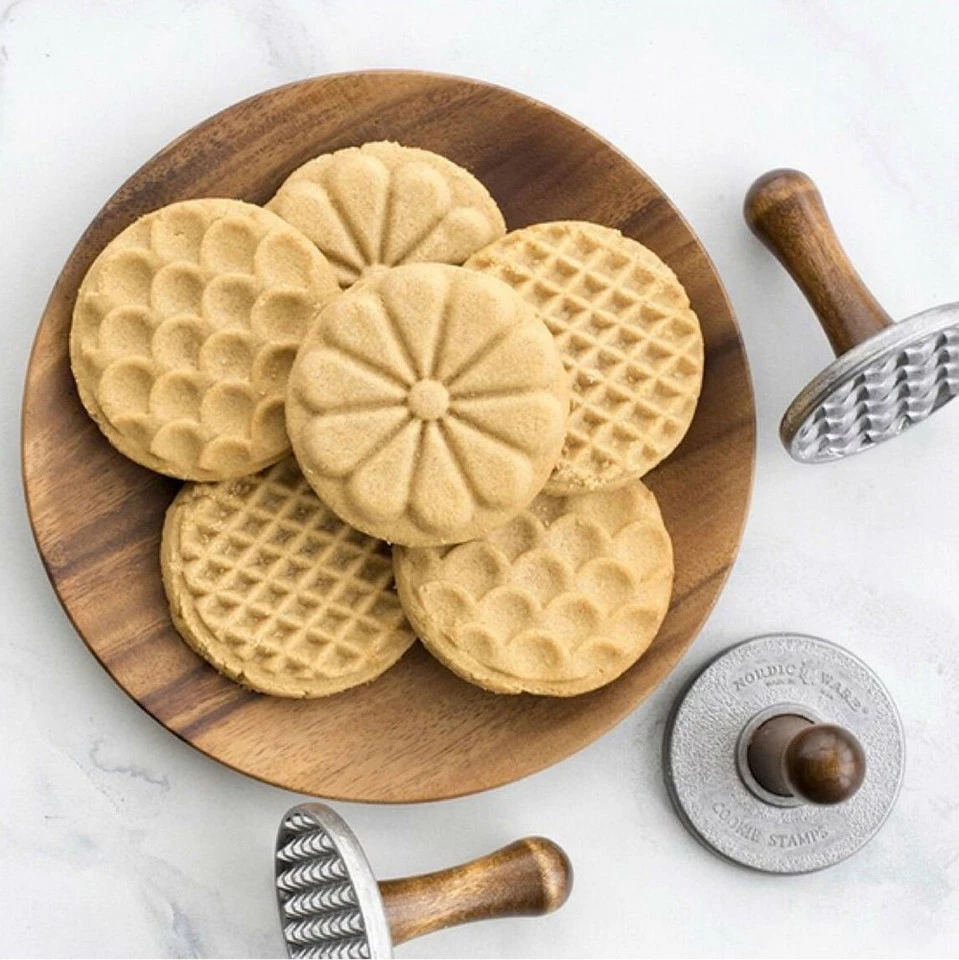 Nordic Ware Heirloom Cast Cookie Stamps, 3-Piece - Image 2