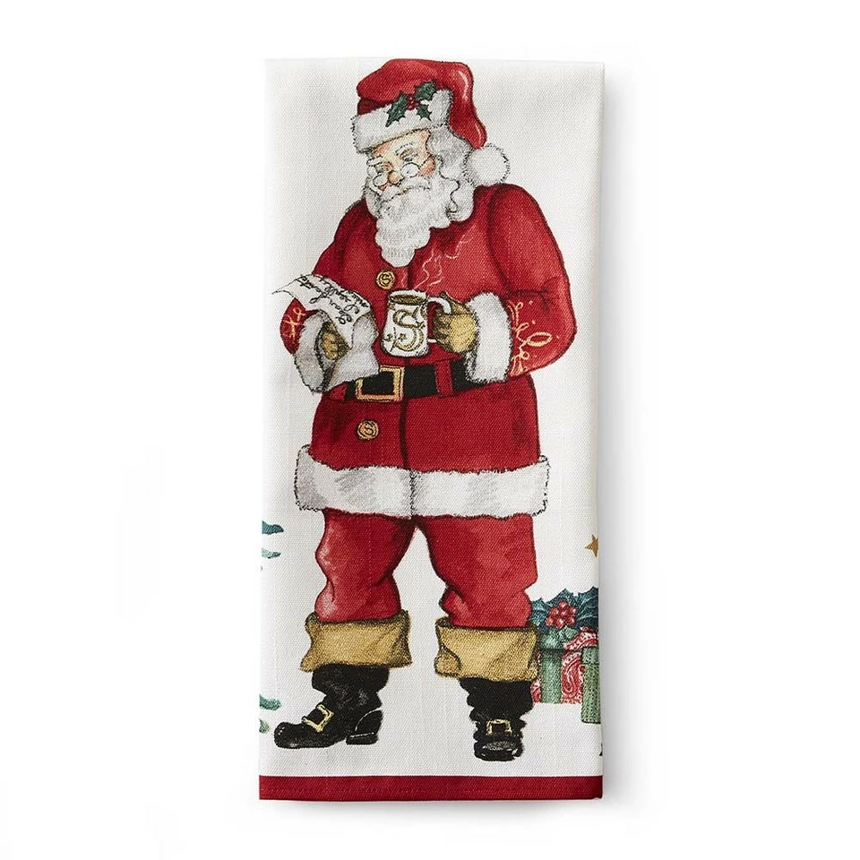 Twas the Night Santa Tea Towels, Set of 2, White - Image 2