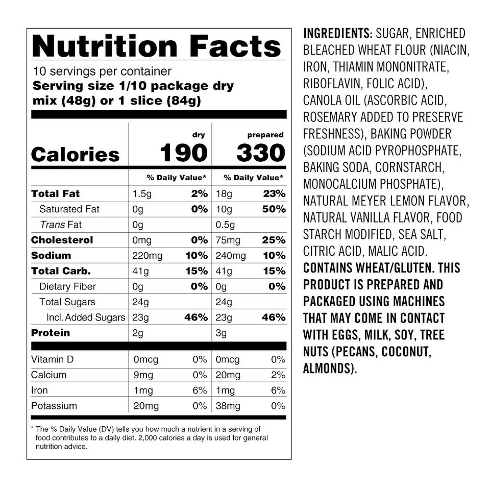Williams Sonoma Pound Cake Mix, Meyer Lemon - Image 3