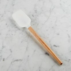 Williams Sonoma Silicone Spoonula with Classic Wood Handle - White